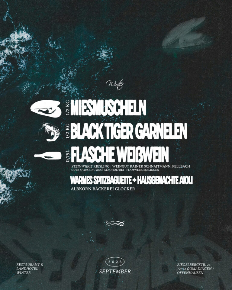 Zweiter Slide des Instagram Beitrags für den Seafood September im Restaurant und Landhotel Winter.