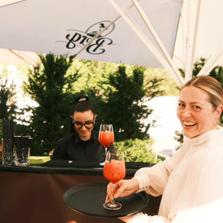 Außenbar im Restaurant und Landhotel Winter.
