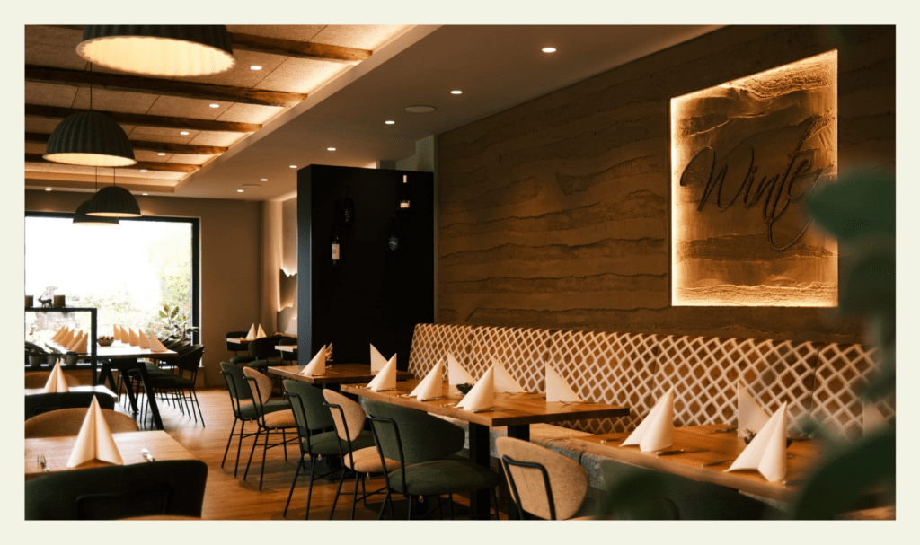 Foto vom Restaurant Gastraum des Landhotel Winters auf der Schwäbischen Alb.